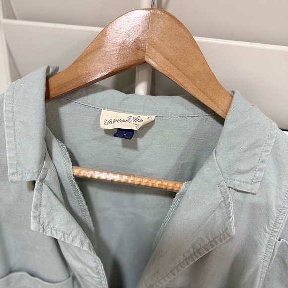 Light Blue Green Jumpsuit with Pockets - Picture 8 of 8